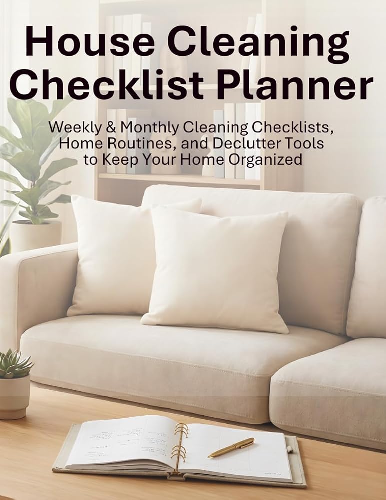 House Cleaning Checklist Planner book cover