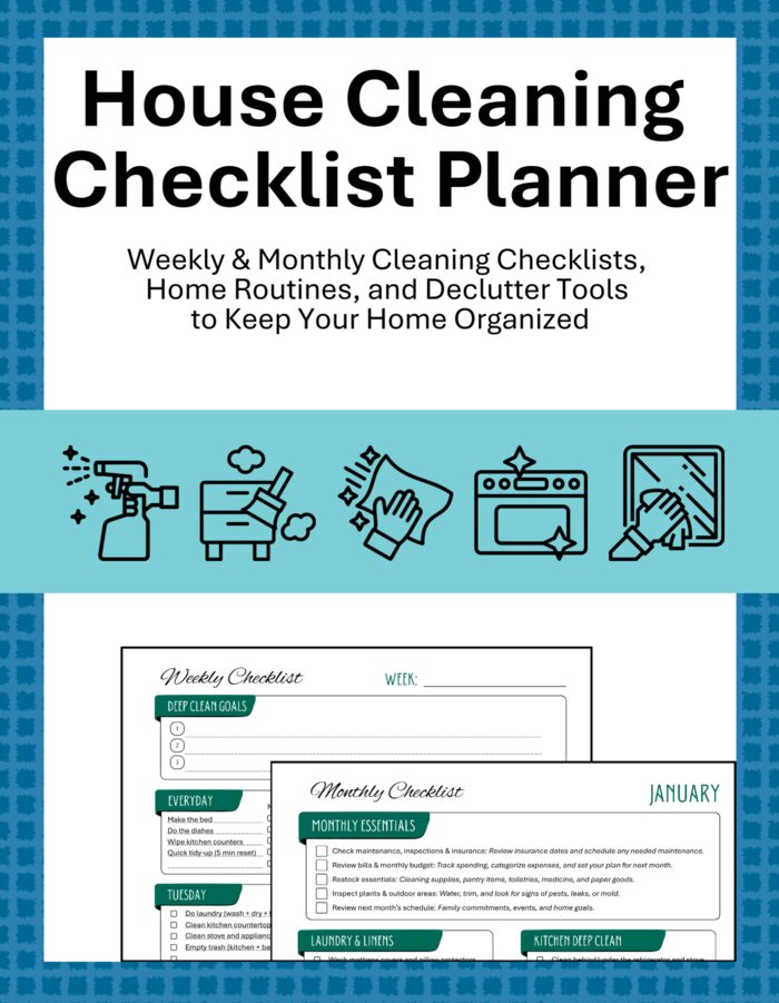 House Cleaning Checklist Planner book cover